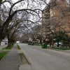 зимняя улица на плоской части города Винья Дель Мар примерно в 700 м от набережной