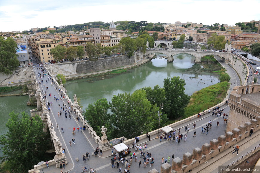 Вид со смотровой площадки Замка Святого Ангела в Риме.