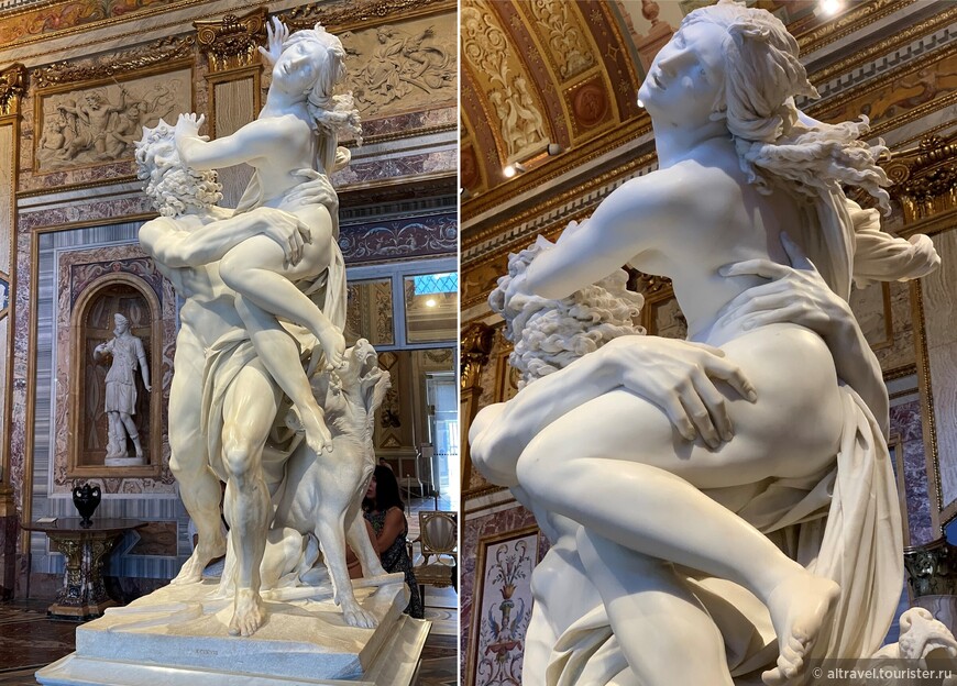 Жан Лоренцо Бернини. Похищение  Прозерпины. Коллекция галереи Боргезе в Риме.