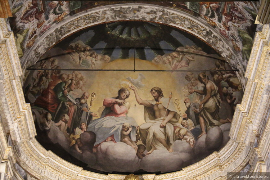 «Коронация Девы Марии». Копия 1587 г. с несохранившейся фрески Корреджо.