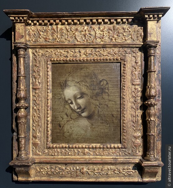 Леонардо да Винчи «Голова девушки» (также известная как La Scapigliata - «Растрёпа»:), 1506-1508. Пинакотека Пармы.