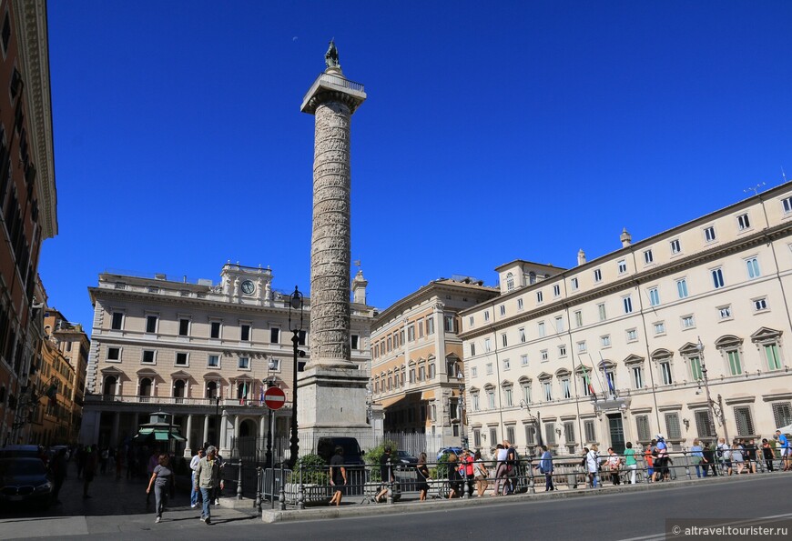 Площадь Колонны  в Риме.