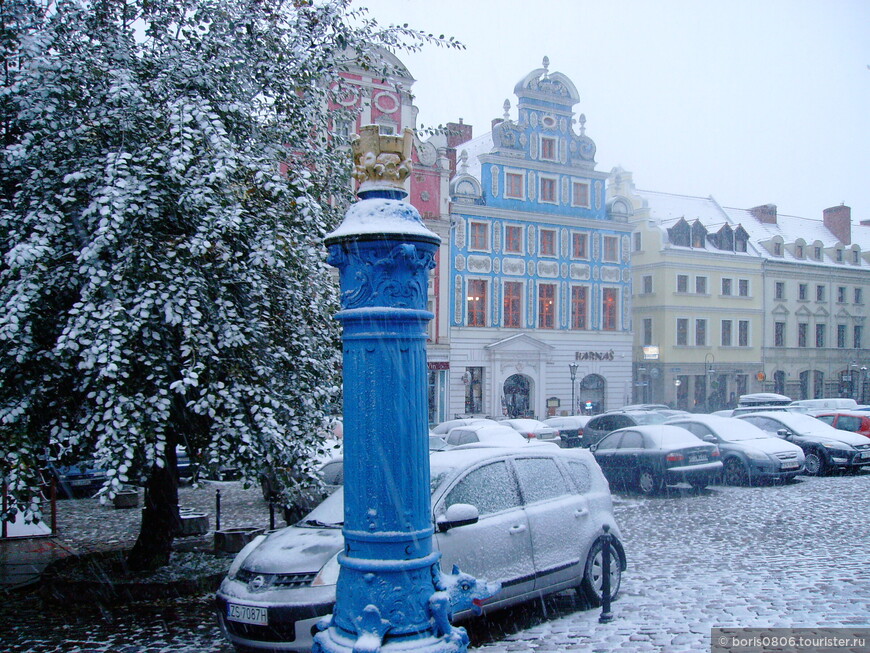 Прогулка по Щецину в снегопад и перемещение в Познань