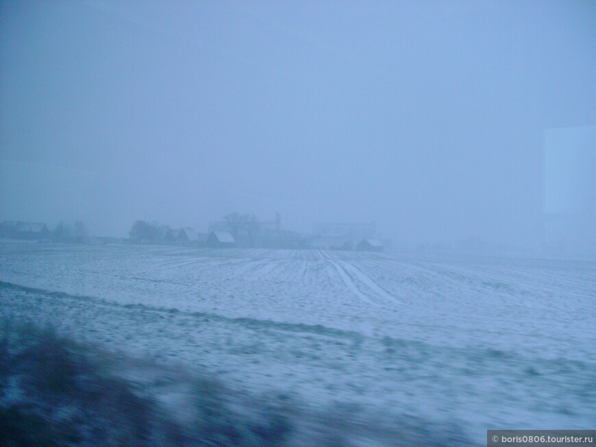 Прогулка по Щецину в снегопад и перемещение в Познань