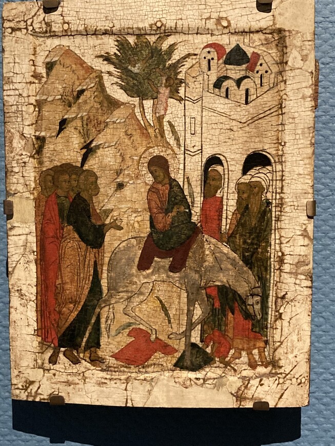 Икона - Вход в Иерусалим. Москва. конец 15 века.