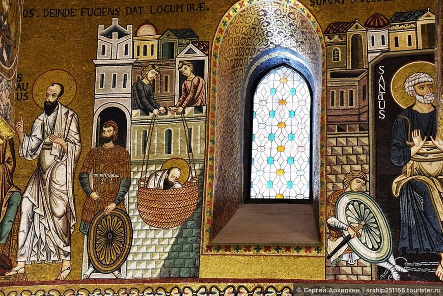 Палатинская капелла 12 века в замке Норманнов в Палермо — шедевр византийских мастеров и объект всемирного наследия ЮНЕСКО на Сицилии