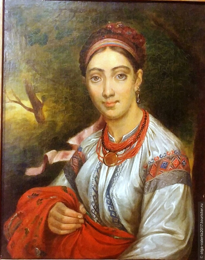 Девушка украинка в пейзаже. 1820 г.