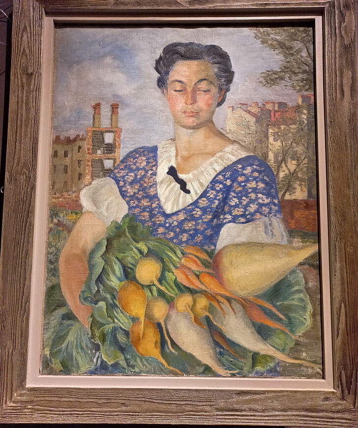 Т.И. Купервассер. Женский портрет. Конец 1930-х - начало 1940-х.  Холст, масло. Антикварная галерея Петербург.