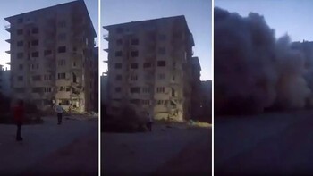 В Турции мужчина броском камня снёс многоэтажный дом