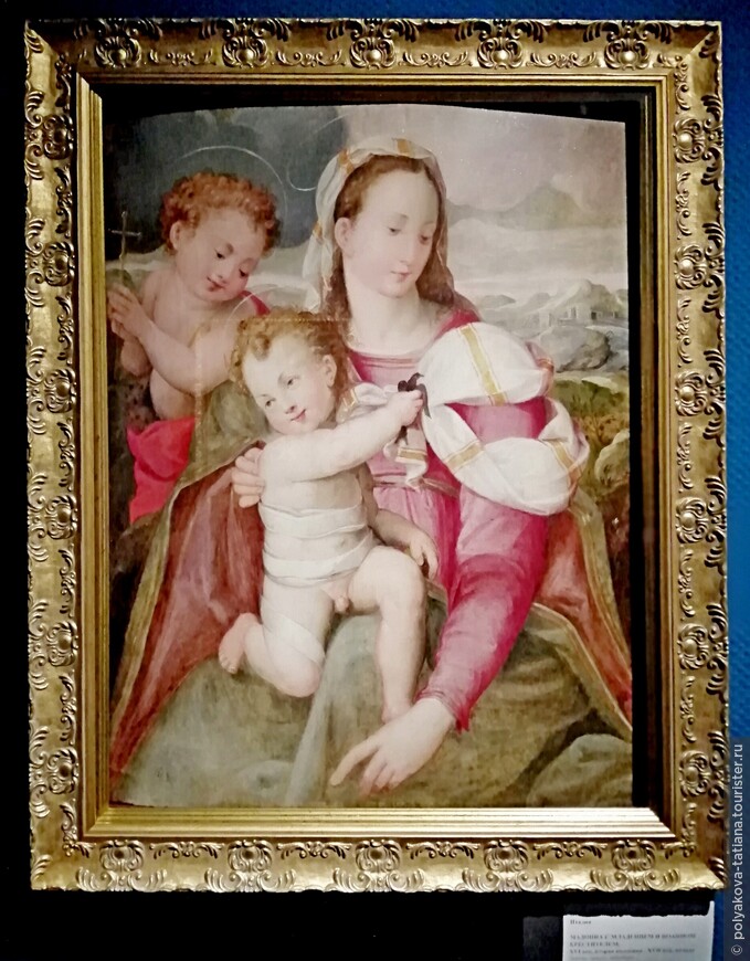 Прокачини Джулио Чезаре  1574-1625 Италия Мадонна с младенцем и Иоанном крестителем XVI век вторая половина XVII века Дерево, левкас, темпера