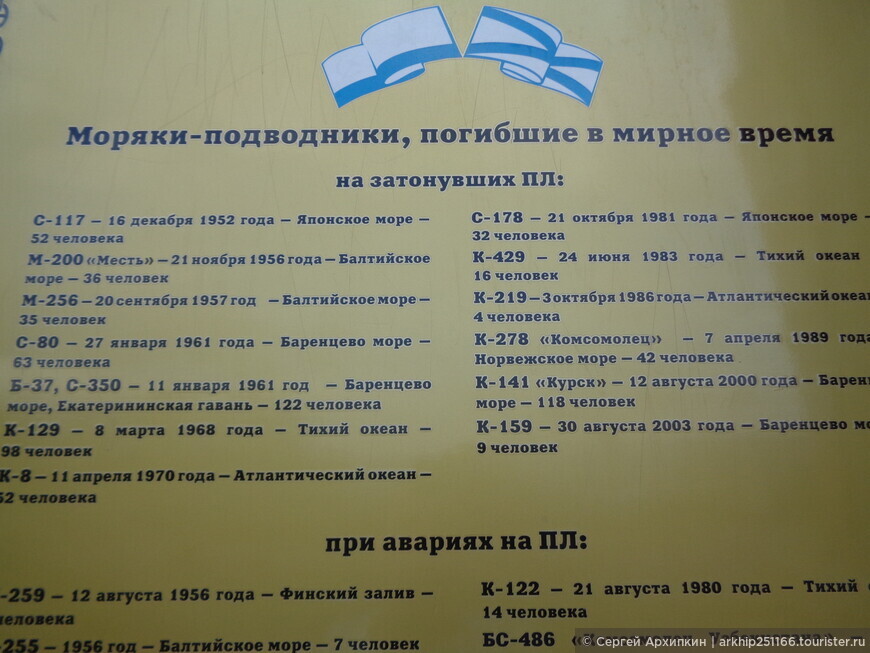 Мемориал «Морякам, погибшим в мирное время» в Мурманске