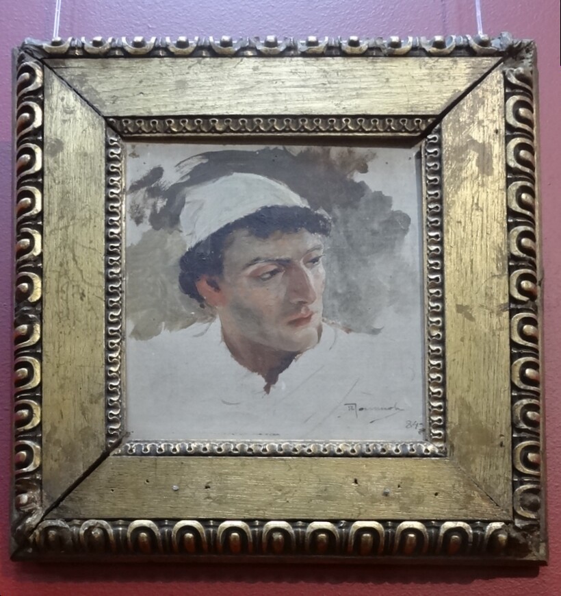 Поленов Василий Дмитриевич (1844-1927) Голова молодого еврея 1884 Холст на картоне, масло