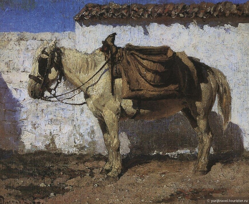 Василий Поленов. «Белая лошадка. Нормандия», 1874 г.