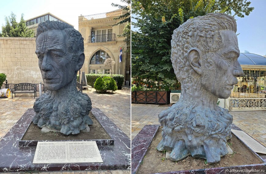 Памятник поэту Алиаге Вахиду (1894-1965). Скульпторы - Натик Алиев и Рахиб Гасанов. 