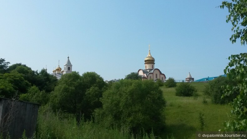 Вид на монастырь со стороны поселка