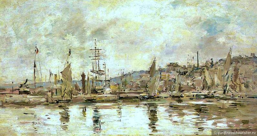 Эжен Буден - «Онфлёр. В порту», 1896