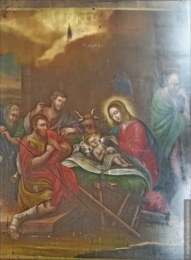 Икона Рождество Христово из Воскресенского собора. Была приложена в дар купцами Селюгиными.