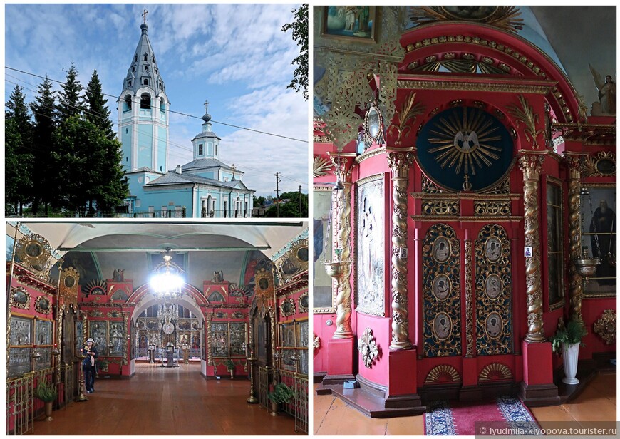 Церковь Успения. Свод и стены храма украшены масляной живописью, выполненной в конце 19 или начале 20 века