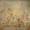 Император Карл V проводит смотр войск в Барселоне, гобелен 1554 г.