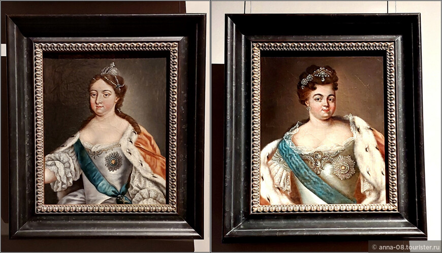 Неизвестный художник. Справа - «Портрет императрицы Екатерины I», слева - «Портрет императрицы Анны Иоановны». Россия (1768) 