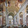 Интерьер Собора Св. Петра. Картина XVIII века Джампаоло Паннини. Фотку, надеюсь, вы сделаете себе сами.