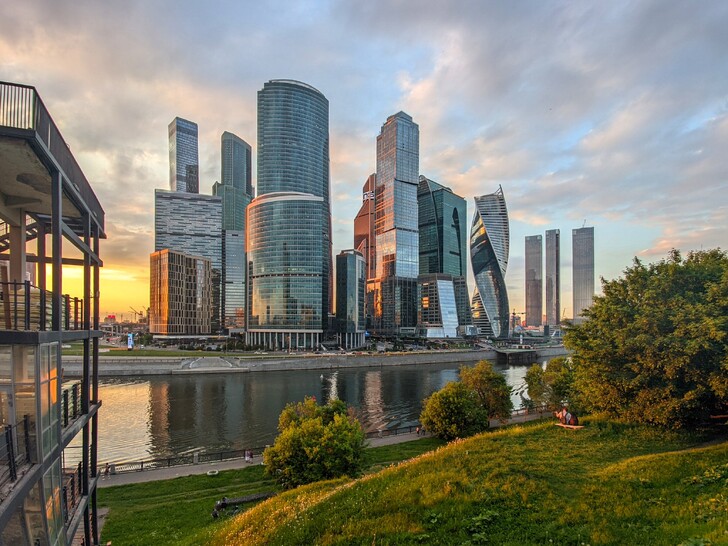 Вид на небоскребы Москва-Сити