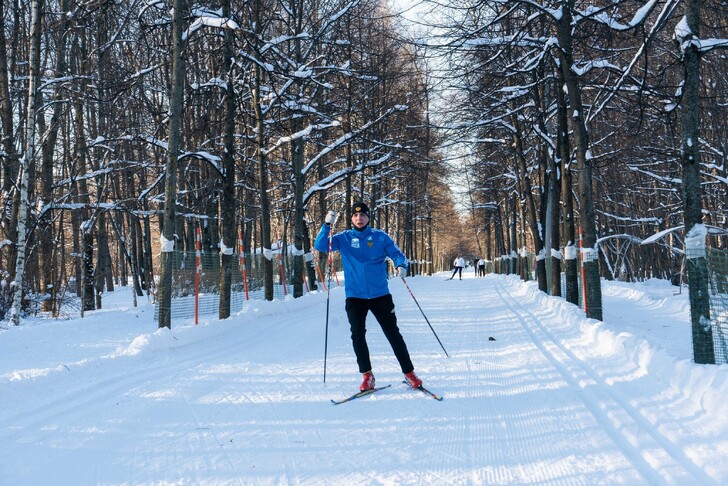 Лыжная трасса парка Сокольники