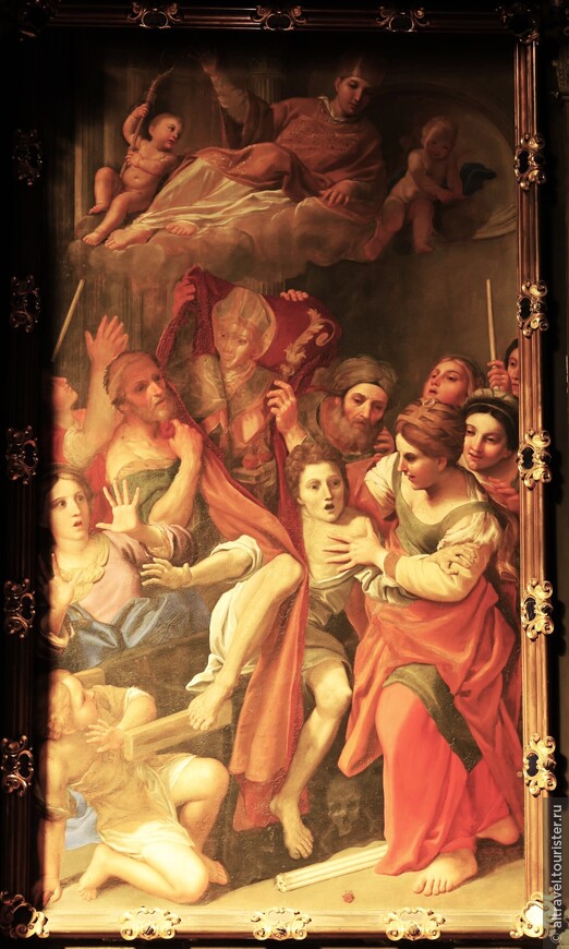 Доминикино. Чудо св. Януария: Освобождение одержимой. 1640. Полотно из капеллы Св. Януария.