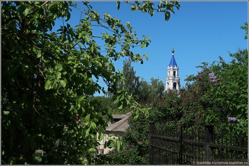 Вид на колокольню Воскресенского собора от Вознесенского собора