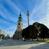 Телевизионная башня и церковь св., Марии на Александр платц Берлин, «Два Берлина» на велосипеде тур по Берлину