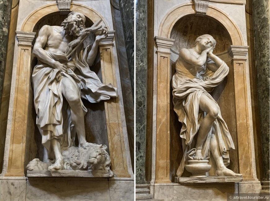 Бернини не только спроектировал Капеллу обета, но и собственноручно изваял для неё две мраморные статуи: св.Иеронима и св.Марию Магдалину.

