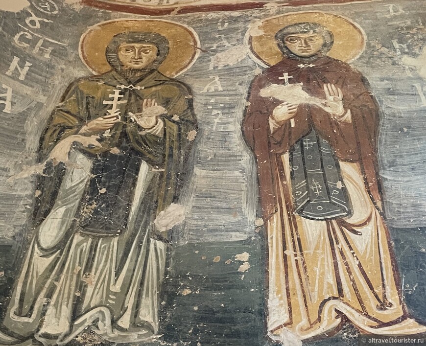 Уцелевшие фрески Спасского храма в Нередице.