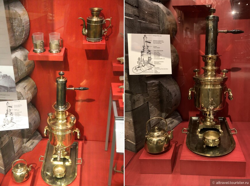 В музее Джуно подробно освещается русская чайная традиция и даже объясняется устройство самовара.