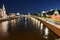 Река Москва с Большого Москворецкого моста. Июнь 2022г.