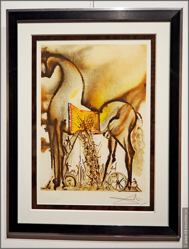 Сальвадор Дали «Троянский конь» Серия «Далинианские лошади», 1983 Литография, бумага ручной работы
