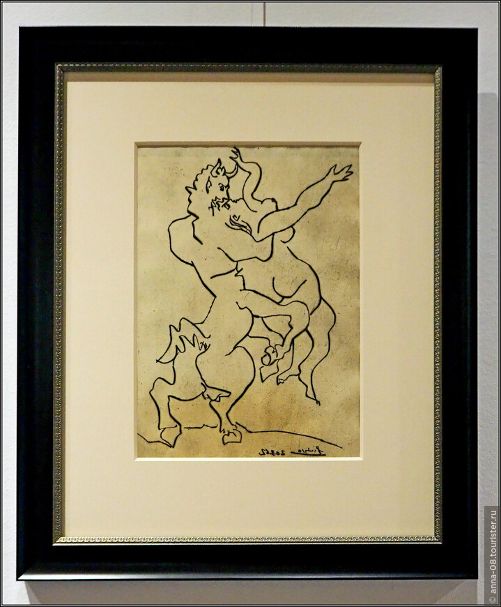 Пабло Пикассо «Похищение Изабель кентавром», 1962 Офорт, бумага ручной работы