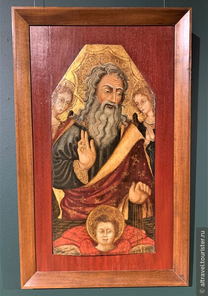 Джованни ди Паоло. Бог Отец и три ангела. 15-Й век.