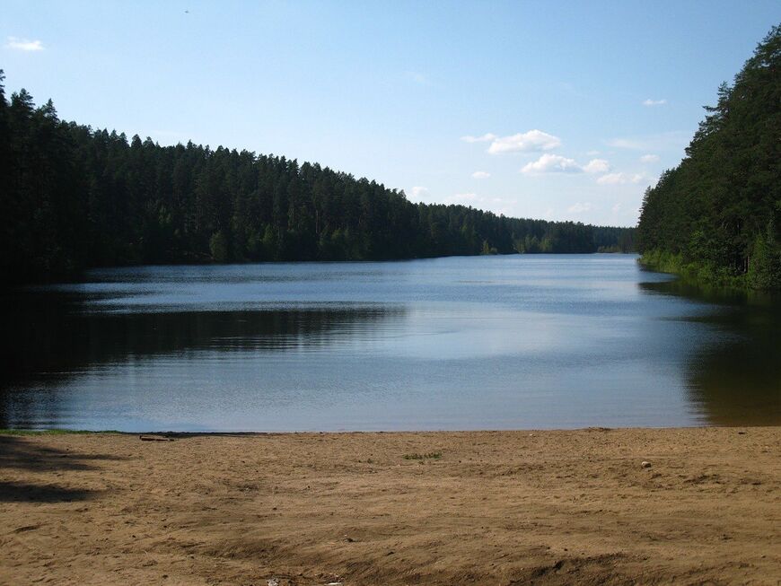 Пляж на озере Берестовое