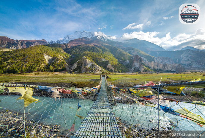 Suspension bridge  the way to Everest base camp trek.