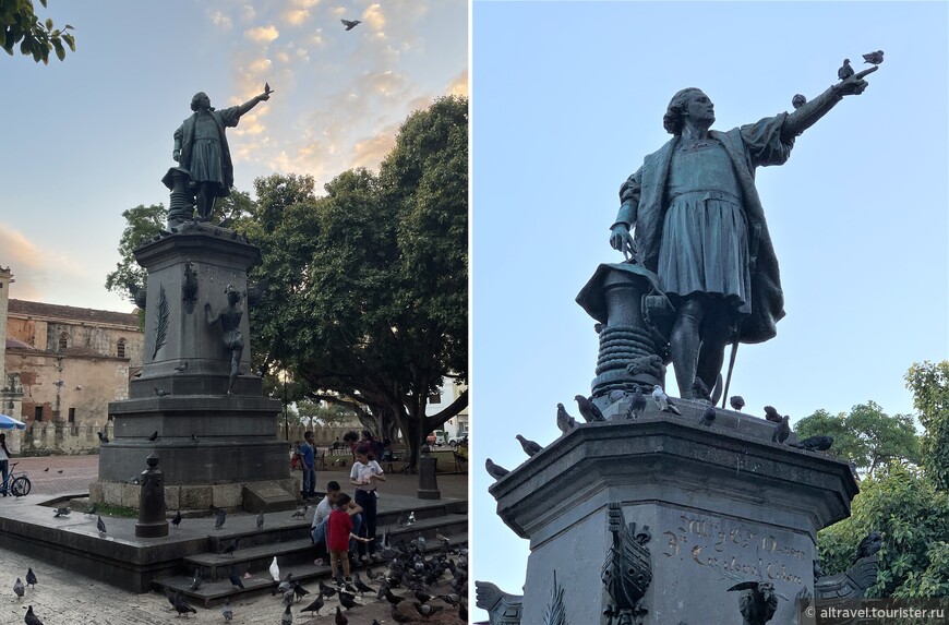 Бронзовая статуя Христофора Колумба на площади его имени (бывшая - Пласа-Майор). Скульптор - Эрнест Гильберт. 1887.