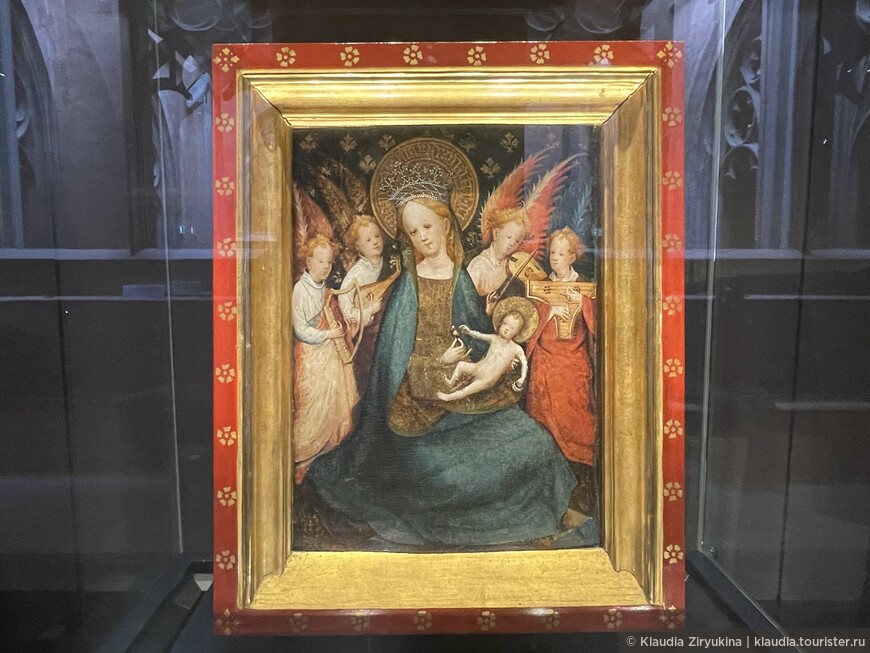Мария с младенцем и ангелами, играющими божественную музыку. Магистр Санкт-Лоуренс Кельн, ок. 1420 г.