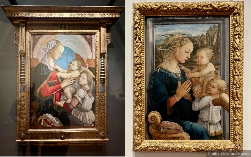 Справа Филиппо Липпи «Мадонна с младенцем и двумя ангелами из Галереи Уффици.