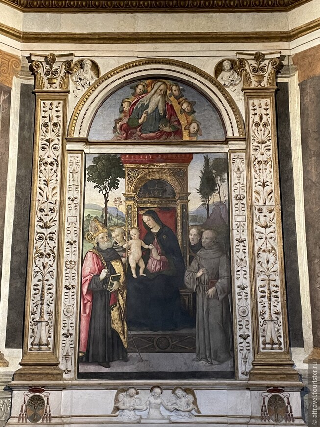 «Мадонна с Младенцем и святыми», школа Пинтуриккьо, 1489-91 гг.