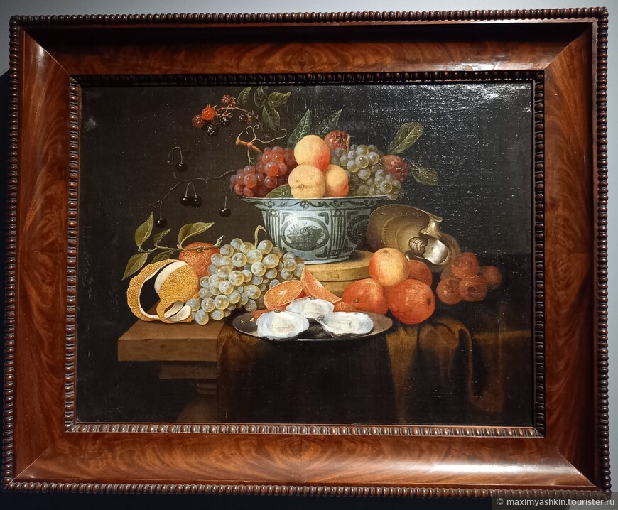 Йорис ван Сон - Натюрморт с фруктами, чашей и устрицами 