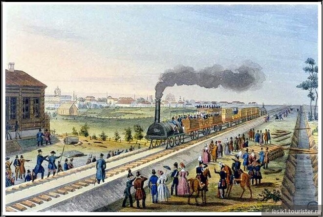 Карл Петрович Беггров. Поезд Царскосельской железной дороги. 1837 г. Фото из интернета