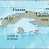 Остров Кайо Ларго, отмечен на карте красным квадратом.