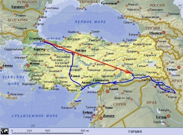 Турецкий маршрут и северный Кипр