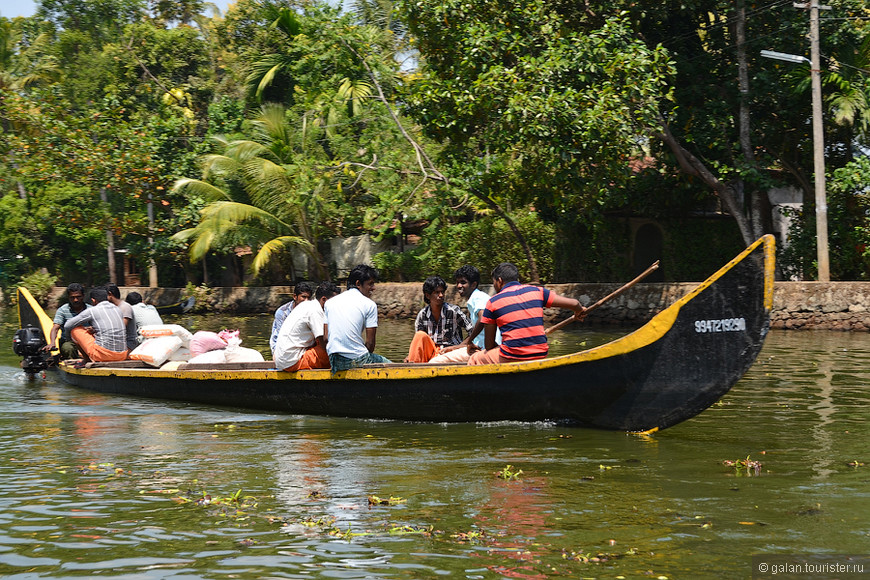 Кочин: круиз на лодке по каналам и озеру Вембанад.Часть 2