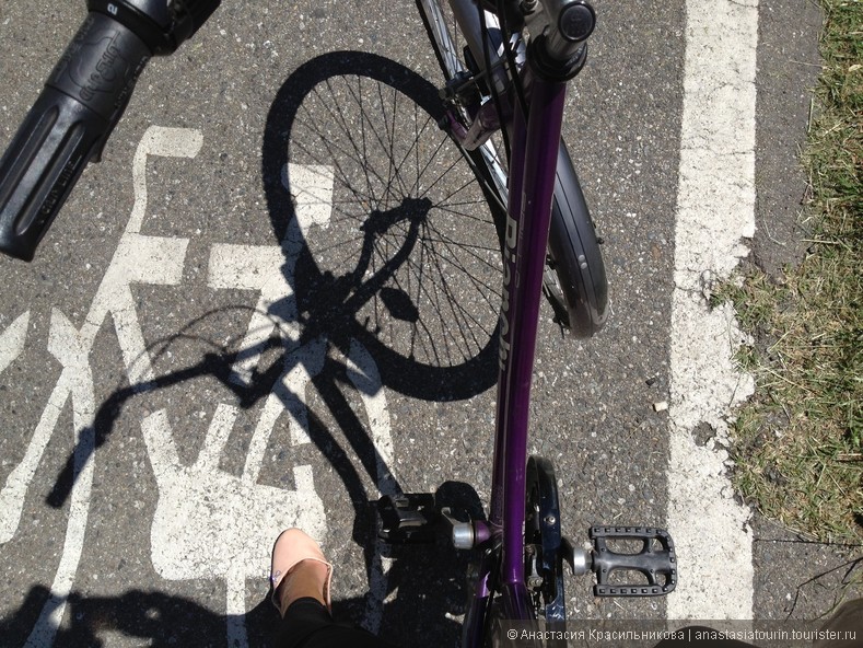 Велосипедная дорожки в Турине, велик и ногда гида.