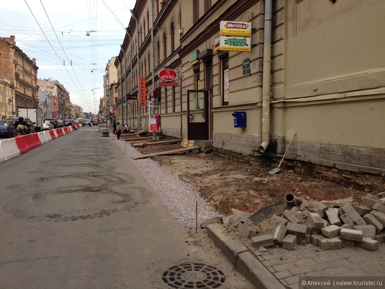 Замена тротуарной плитки на Кирочной улице